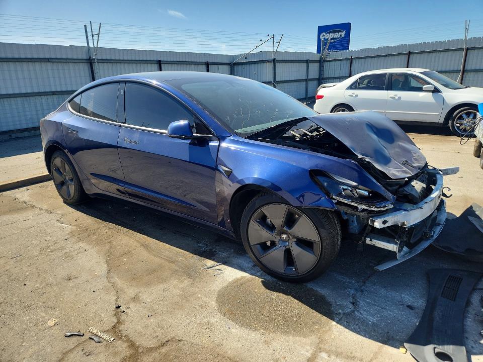 2021 Tesla Model 3 VIN 5YJ3E1EA3MF919536 COPART salvage auction — FRONT END, Ca - Salvage Certificate, sold $3,750 on 2026-07-24 (photo 4)