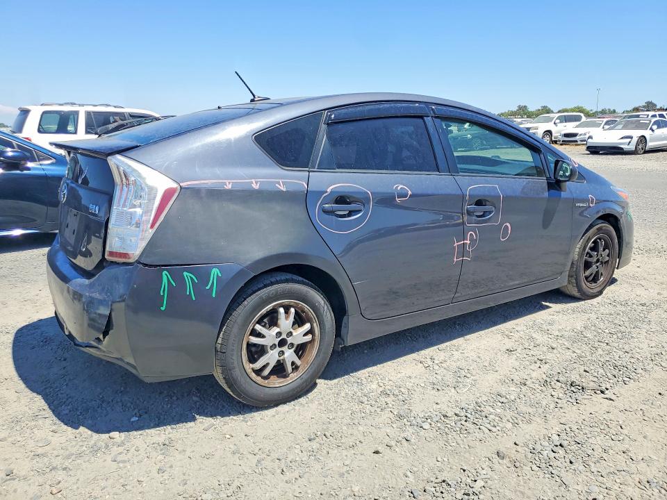 2011 Toyota Prius VIN JTDKN3DU0B5311054 COPART salvage auction — REAR END, Ca - Salvage Certificate, sold $775 on 2026-07-09 (photo 3)