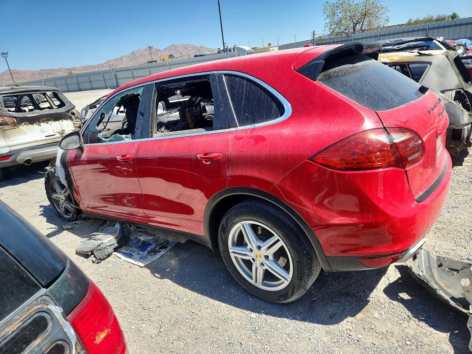 2014 Porsche Cayenne VIN WP1AE2A26ELA50830 COPART salvage auction — Burn Interior, NV - NON-REPAIRABLE VEHICLE CERT, sold $200 on 2026-08-11 (photo 2)