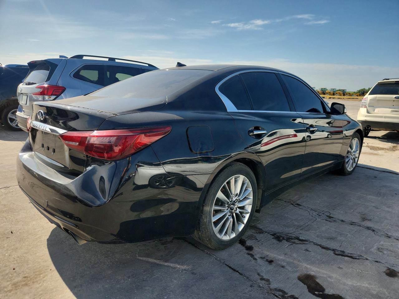 2019 Infiniti Q50 VIN JN1EV7AP8KM517654 COPART salvage auction — Rear End, TX - CERTIFICATE OF TITLE (P), sold $1,300 on 2026-07-02 (photo 3)