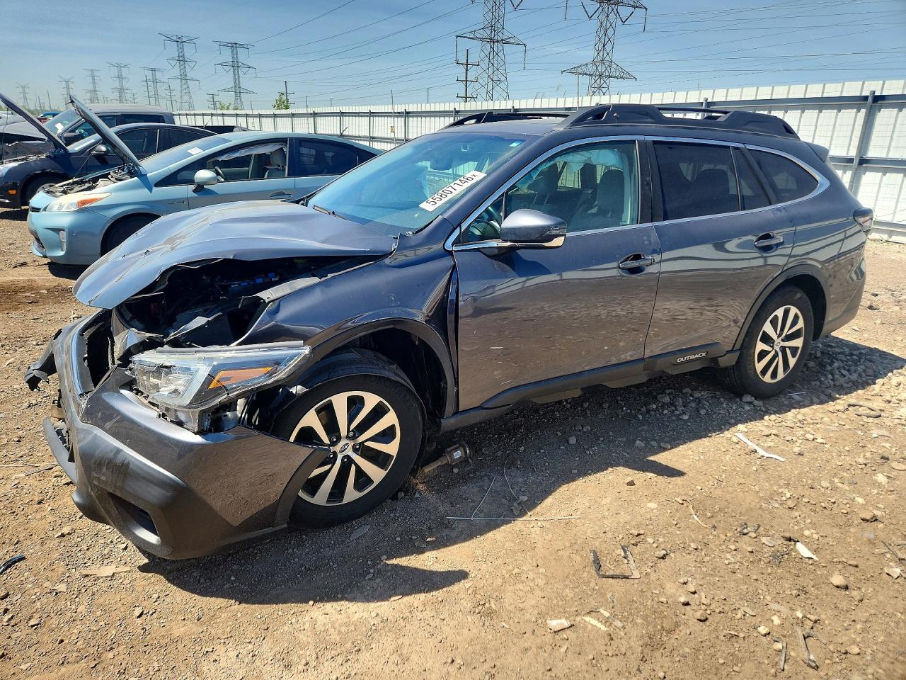 2021 Subaru Outback VIN 4S4BTAFC0M3229527 COPART salvage auction — Front End, IL - SALVAGE CERTIFICATE, sold $3,150 on 2026-07-02 (photo 1)