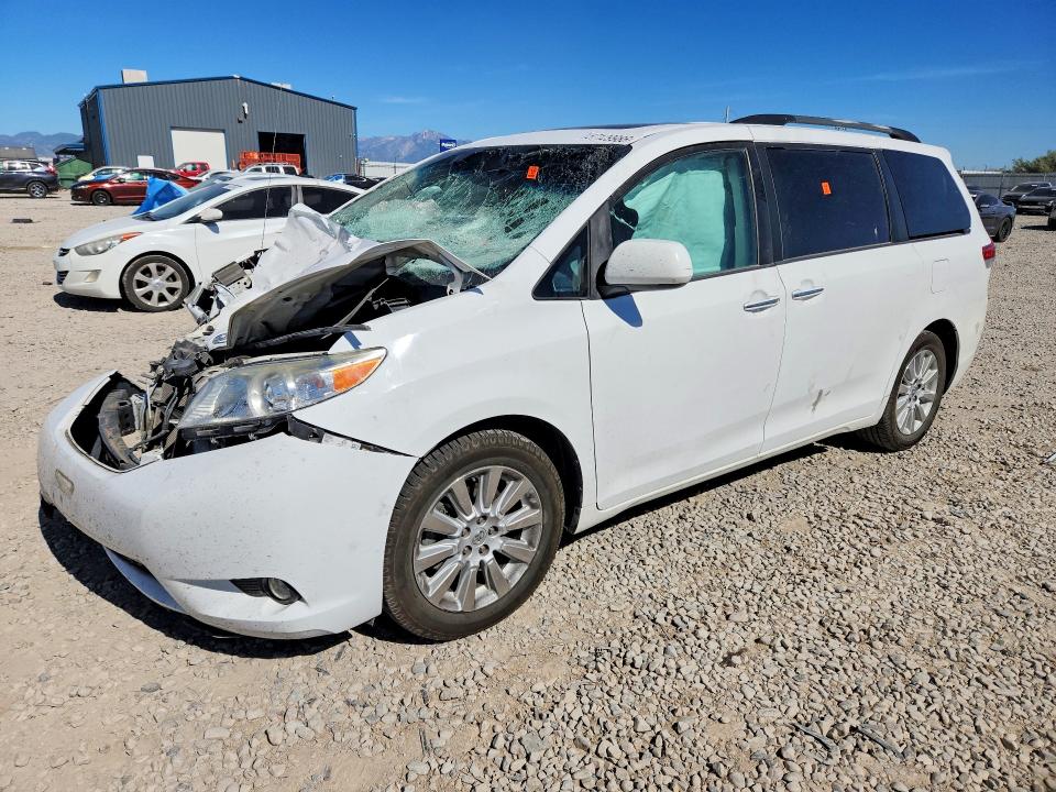 2013 Toyota Sienna VIN 5TDDK3DC7DS057445 COPART salvage auction — FRONT END, Ca - Salvage Certificate, sold $1,300 on 2026-07-24 (photo 1)