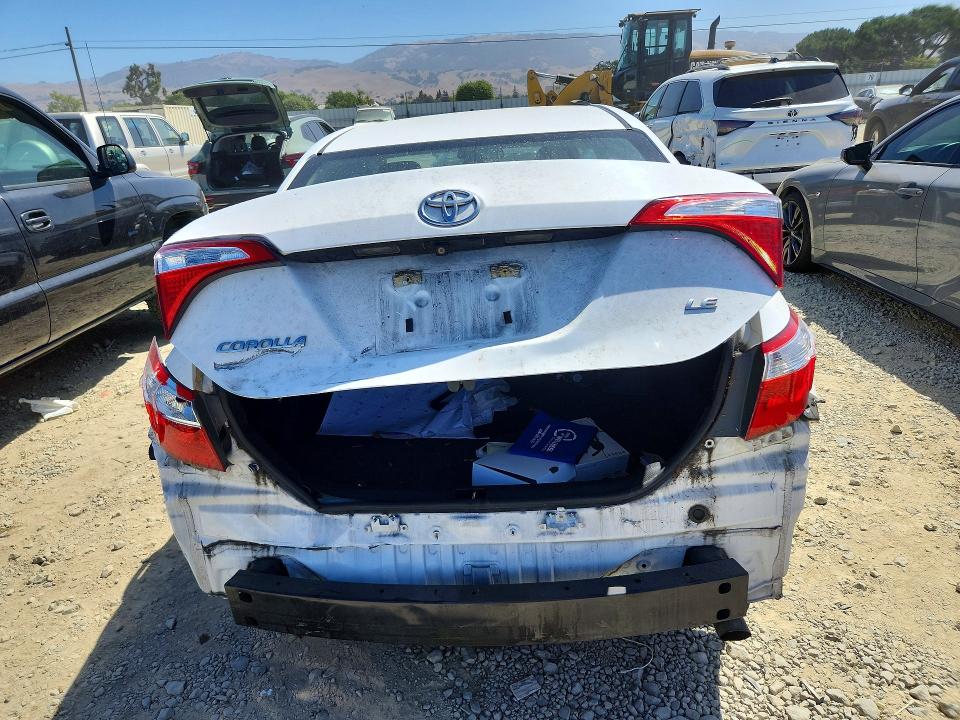 2015 Toyota Corolla VIN 5YFBURHE0FP342614 COPART salvage auction — FRONT END, Ca - Salvage Certificate, sold $1,550 on 2026-07-09 (photo 6)