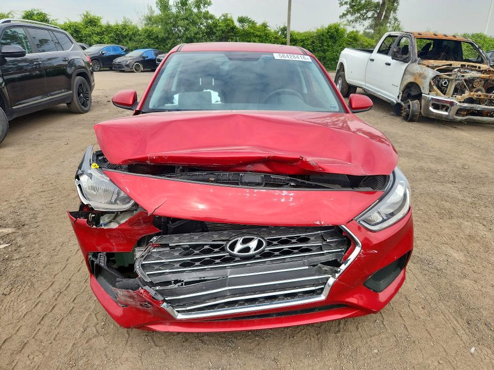 2019 Hyundai Accent VIN 3KPC24A36KE039628 COPART salvage auction — FRONT END, Qc - Gravement Accidente, sold $1,750 on 2026-09-08 (photo 5)