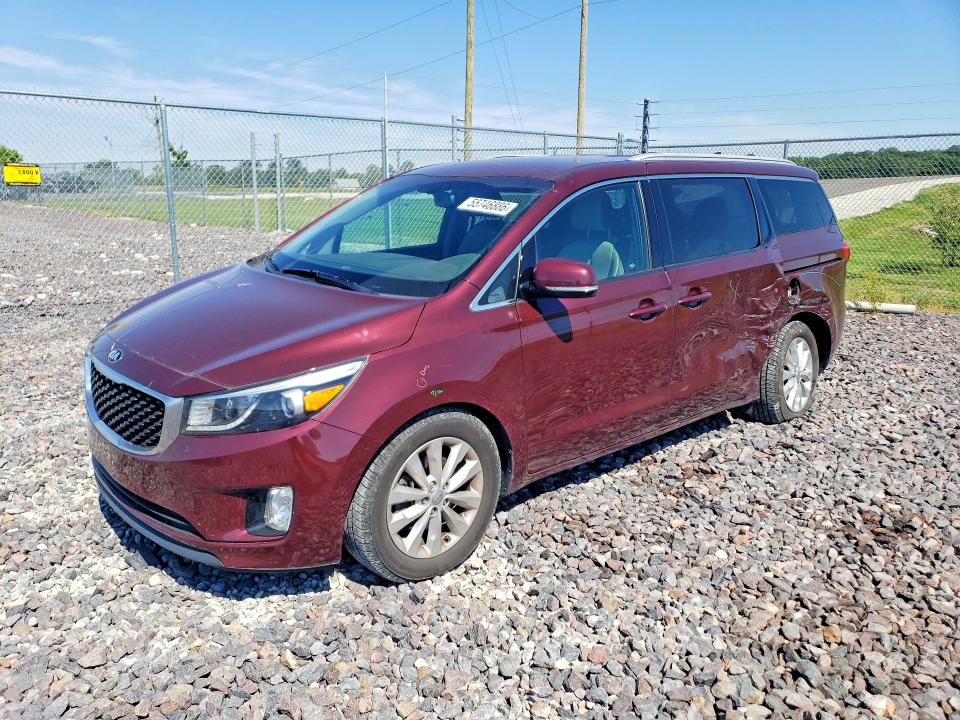 2015 Kia SEDONA VIN KNDMC5C15F6045127 COPART salvage auction — SIDE, IN - CERT OF TITLE-SALVAGE TITLE, sold $900 on 2026-07-07 (photo 1)
