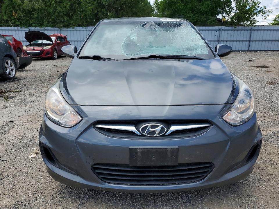 2012 Hyundai Accent VIN KMHCT4AE2CU240830 COPART salvage auction — FRONT END, ON - PERMIT NO BRAND - UNFIT, sold $450 on 2026-07-16 (photo 5)