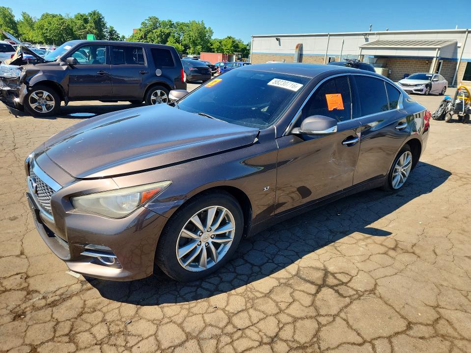2015 Infiniti Q50 VIN JN1BV7AR4FM394123 COPART salvage auction — SIDE, Ct - Cert Of Title-Salvage, sold $625 on 2026-07-31 (photo 1)