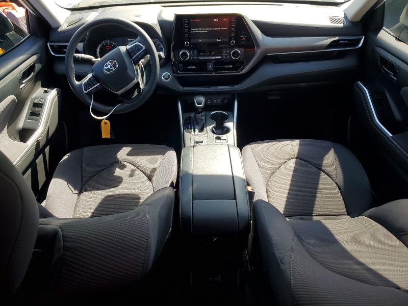 2022 Toyota Highlander VIN 5TDZZRAH2NS123261 COPART salvage auction — VANDALISM, Ca - Salvage Certificate, sold $16,200 on 2026-07-14 (photo 8)