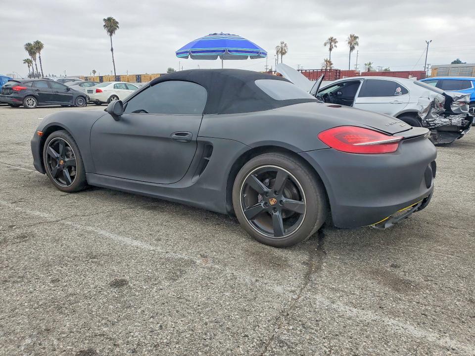 2015 Porsche Boxster VIN WP0CA2A81FK110160 COPART salvage auction — REAR END, Ca - Cert Of Title-Salvaged, sold $14,900 on 2026-07-17 (photo 2)