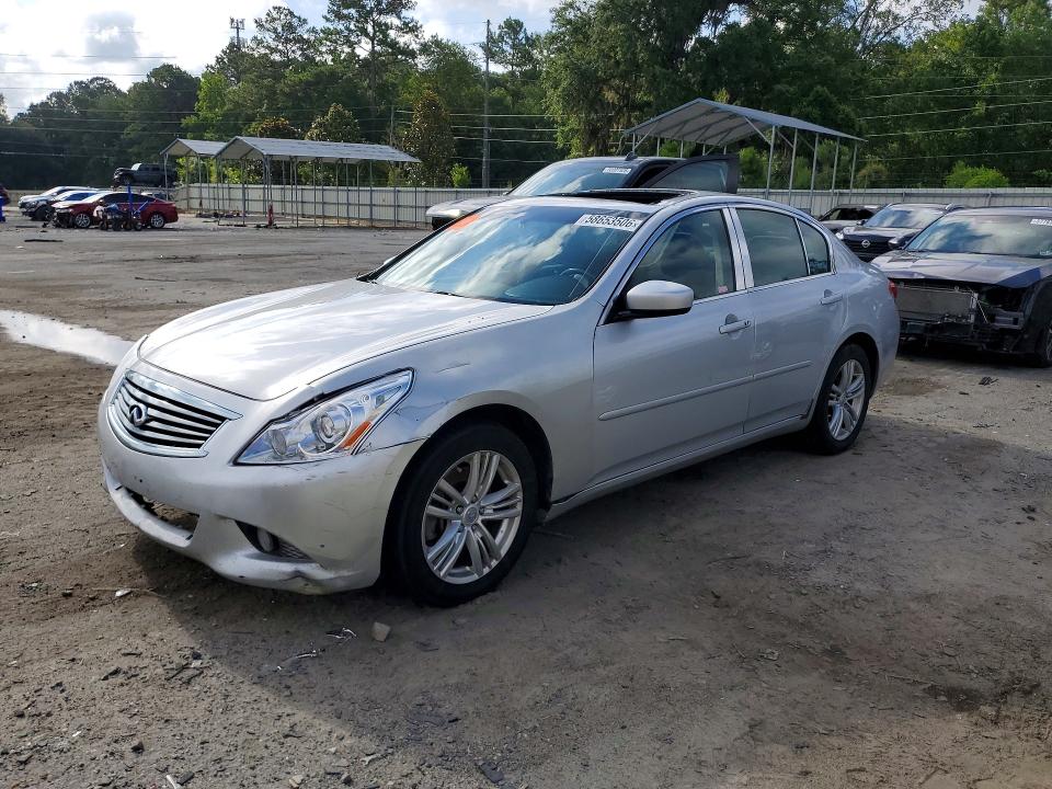 2011 Infiniti G25 VIN JN1DV6ARXBM651850 COPART salvage auction — FRONT END, Ga - Cert Of Title-Salvage, sold $425 on 2026-07-27 (photo 1)