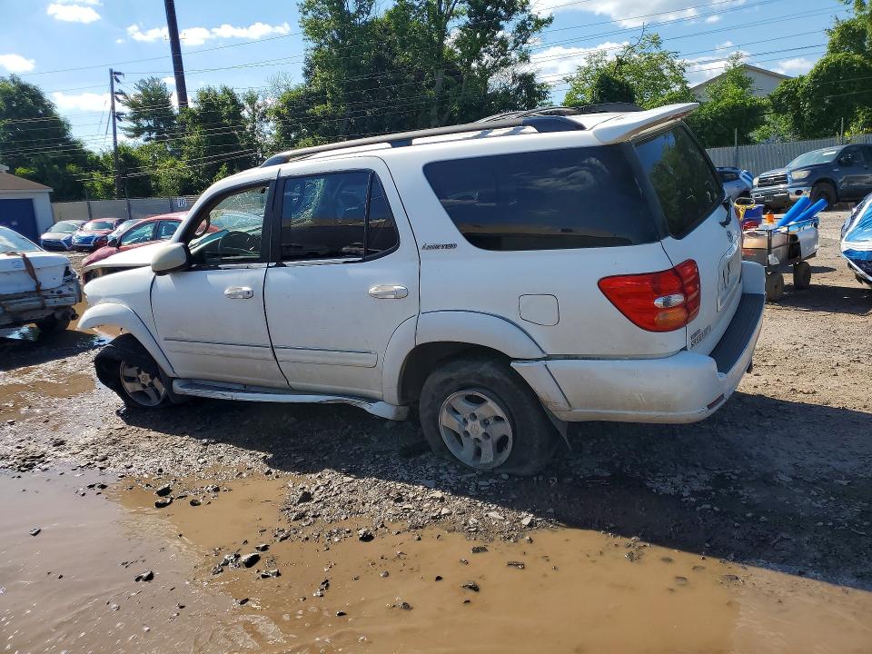 2002 Toyota Sequoia VIN 5TDBT48A52S130473 COPART salvage auction — ROLLOVER, Pa - Certificate Of Salvage, sold $425 on 2026-07-06 (photo 2)