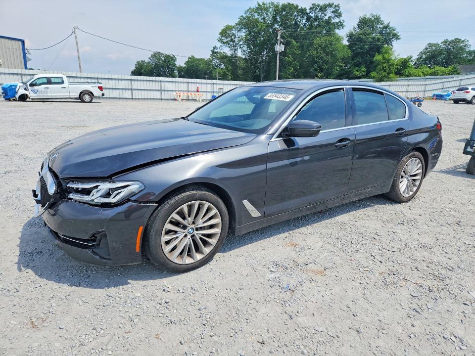 2021 BMW 5er VIN WBA53BJ02MWW92592 COPART salvage auction — FRONT END, Nc - Salvage Certificate Of Title, sold $13,400 on 2026-07-22 (photo 1)