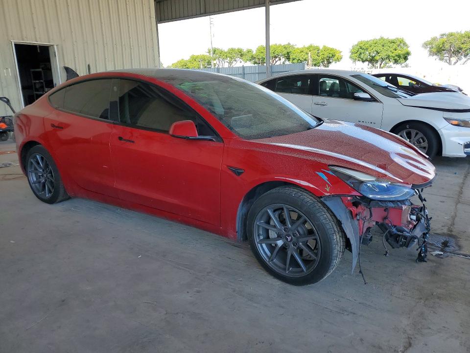 2021 Tesla Model 3 VIN 5YJ3E1EAXMF097060 COPART salvage auction — FRONT END, Fl - Cert Of Title Slvg Rebuildable, sold $5,800 on 2026-07-08 (photo 4)