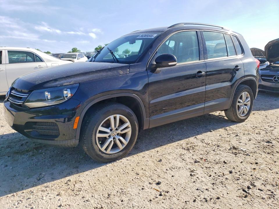2016 Volkswagen Tiguan VIN WVGBV7AX1GW594647 COPART salvage auction — MECHANICAL, Ma - Certificate Of Title, sold $1,800 on 2026-07-11 (photo 1)