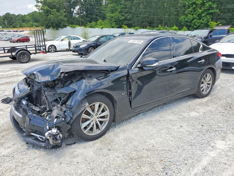 2014 Infiniti VIN JN1BV7AR8EM693631 COPART salvage auction — FRONT END, Ga - Cert Of Title-Salvage, sold $600 on 2026-07-20 (photo 1)