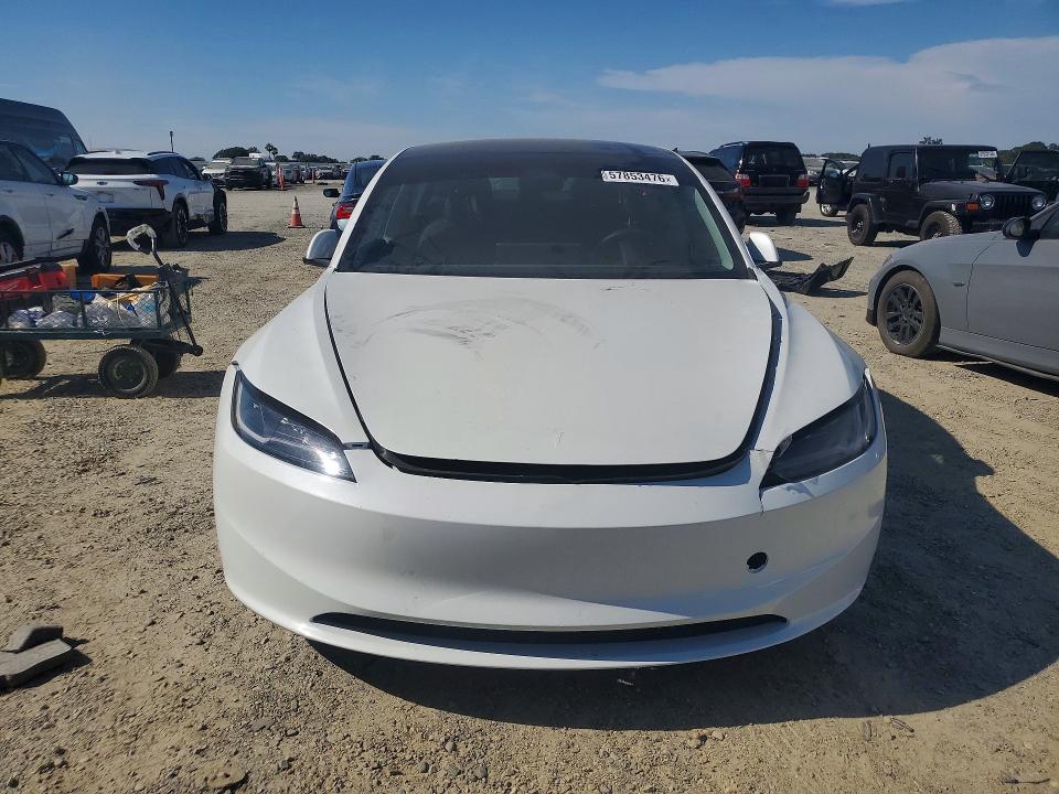2025 Tesla Model 3 VIN 5YJ3E1EAXSF914640 COPART salvage auction — FRONT END, CA - SALVAGE CERTIFICATE, sold $10,300 on 2026-07-28 (photo 5)