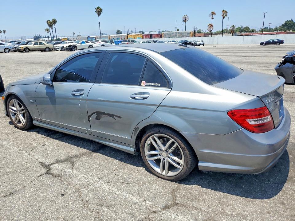2012 Mercedes-benz C-klasse VIN WDDGF4HB1CR216486 COPART salvage auction — SIDE, Ca - Salvage Certificate, sold $750 on 2026-07-21 (photo 2)