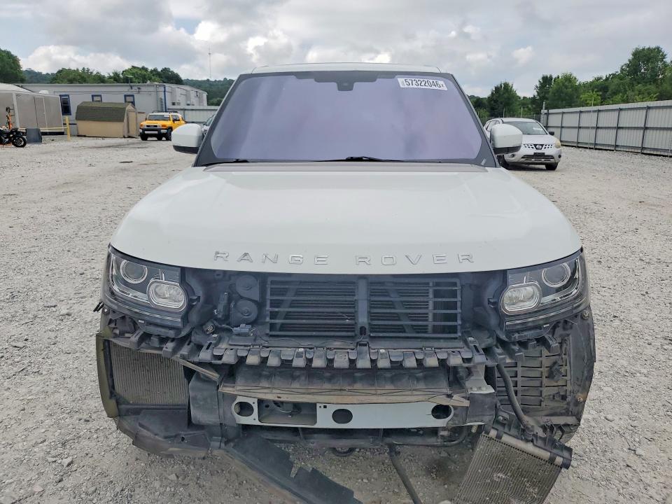 2016 Land rover RANGE ROVER VIN SALGS2PF0GA318857 COPART salvage auction — FRONT END, Ok - Cert Of Title-Salvage, sold $8,800 on 2026-07-06 (photo 5)