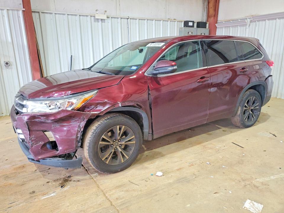 2017 Toyota Highlander VIN 5TDZARFH7HS027422 COPART salvage auction — REAR END, Tx - Salvage Vehicle Title, sold $5,700 on 2026-07-13 (photo 1)