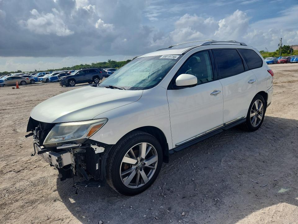 2014 Nissan VIN 5N1AR2MM5EC669319 COPART salvage auction — FRONT END, Fl - Cert Of Title Slvg Rebuildable, sold $1,550 on 2026-07-02 (photo 1)