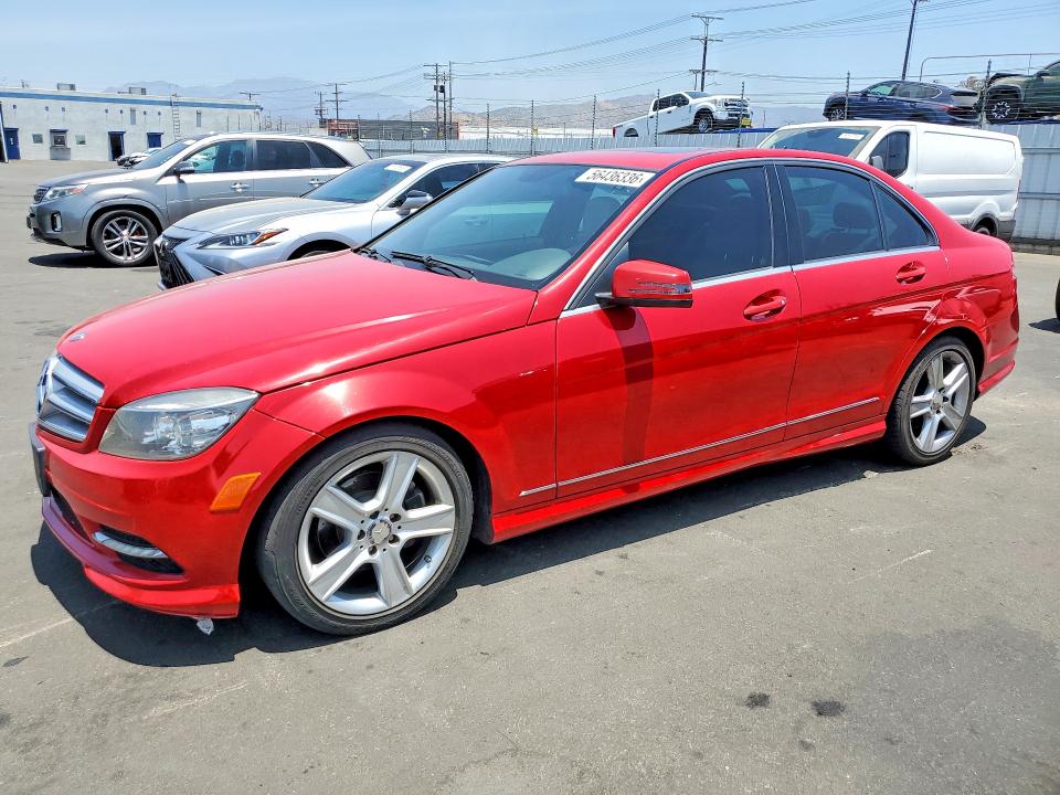 2011 Mercedes-benz C class VIN WDDGF5EB8BR152214 COPART salvage auction — MINOR DENT/SCRATCHES, CA - SALVAGE CERTIFICATE, sold $750 on 2026-08-10 (photo 1)
