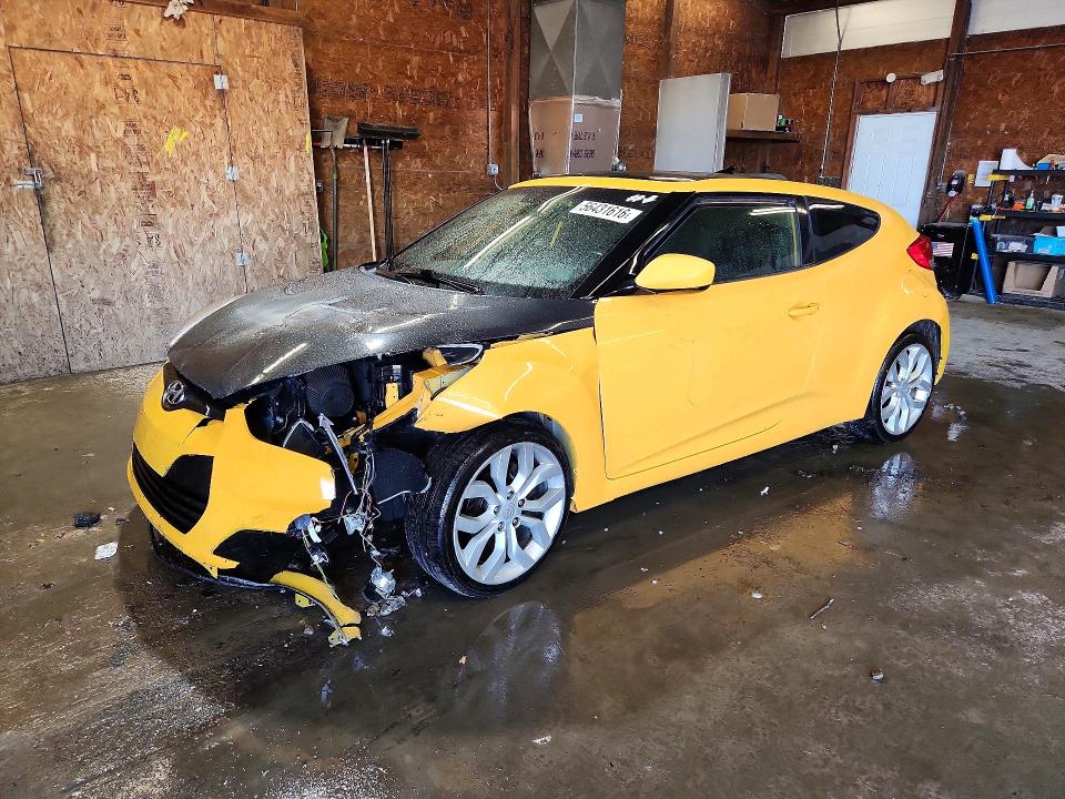 2012 Hyundai Veloster VIN KMHTC6AD2CU078667 COPART salvage auction — FRONT END, PA - CERTIFICATE OF SALVAGE, sold $350 on 2026-07-02 (photo 1)