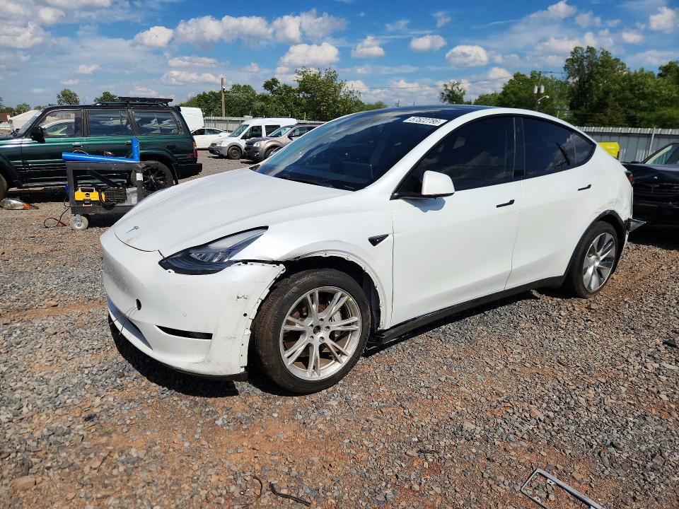 2021 Tesla Model y VIN 5YJYGDEE0MF070096 COPART salvage auction — FRONT END, Nj - Cert Of Title-Salvage, sold $375 on 2026-07-21 (photo 1)
