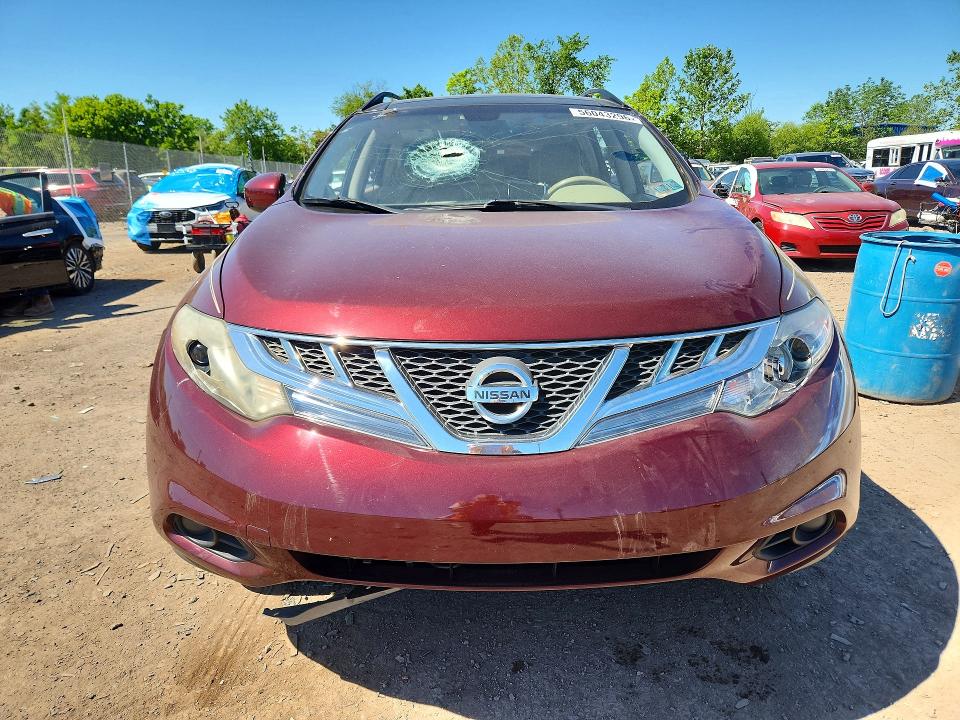 2012 Nissan Murano VIN JN8AZ1MW7CW236505 COPART salvage auction — VANDALISM, Pa - Certificate Of Salvage, sold $400 on 2026-07-13 (photo 5)