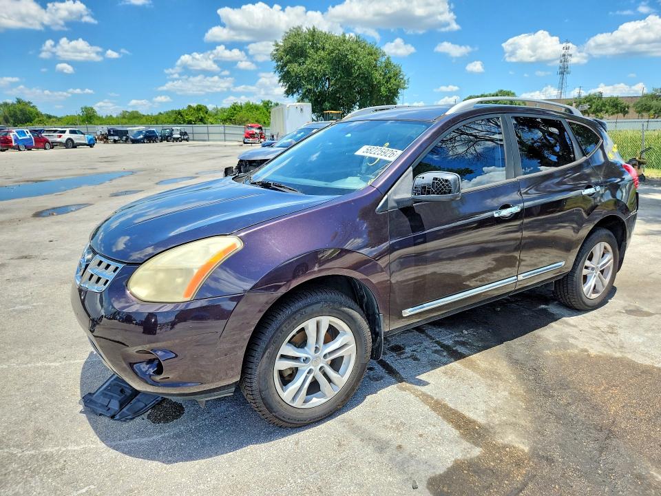 2012 Nissan Rogue VIN JN8AS5MT5CW280665 COPART salvage auction — FRONT END, Fl - Cert Of Title Slvg Rebuildable, sold $525 on 2026-07-09 (photo 1)