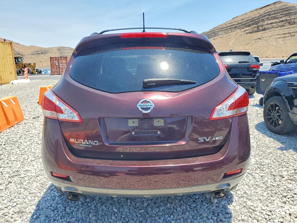 2013 Nissan Murano VIN JN8AZ1MW1DW316206 COPART salvage auction — FRONT END, Nv - Salvage Title, sold $975 on 2026-07-08 (photo 6)