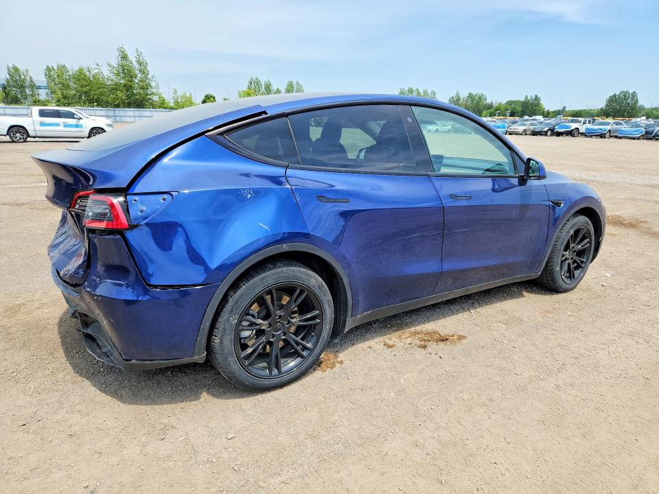 2021 Tesla Model y VIN 5YJYGDEE1MF088977 COPART salvage auction — REAR END, On - Permit Salvage, sold $4,350 on 2026-07-14 (photo 3)