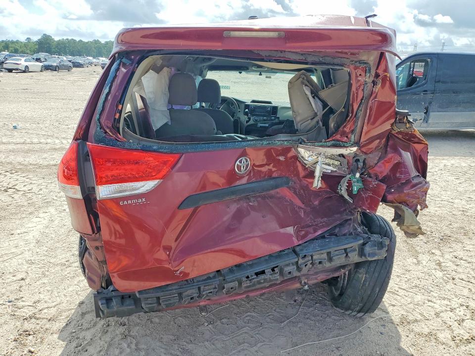 2013 Toyota Sienna VIN 5TDZK3DC8DS399766 COPART salvage auction — ALL OVER, TX - SALVAGE VEHICLE TITLE (P), sold $1,200 on 2026-07-14 (photo 6)