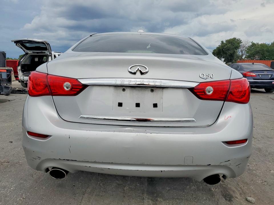 2015 Infiniti Q50 VIN JN1BV7AP9FM344915 COPART salvage auction — FRONT END, FL - CERT OF TITLE SLVG REBUILDABLE, sold $975 on 2026-07-02 (photo 6)