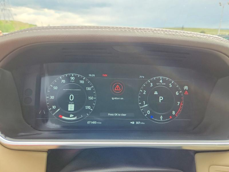 2018 Land rover RANGE ROVER VIN SALGS2RE9JA501024 COPART salvage auction — FRONT END, Co - Salvage Title, sold $12,800 on 2026-07-13 (photo 9)