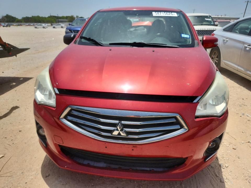 2017 Mitsubishi Mirage VIN ML32F4FJ6HH003824 COPART salvage auction — REAR END, Tx - Salvage Vehicle Title, sold $125 on 2026-07-30 (photo 5)