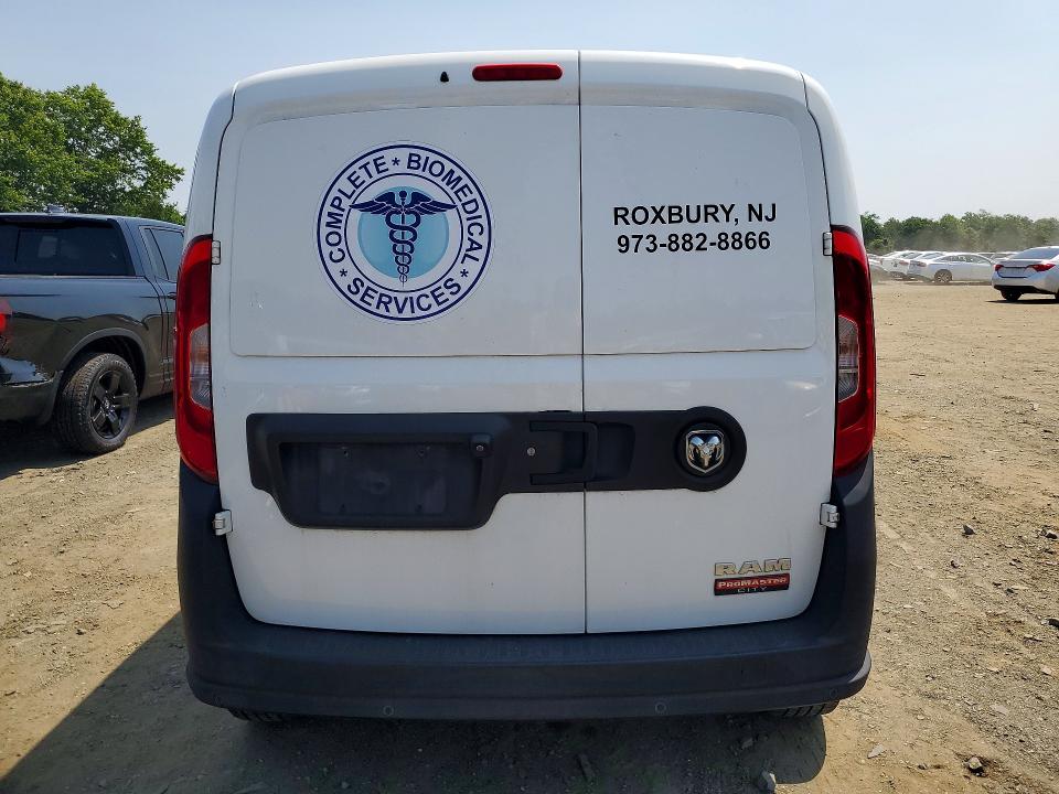 2018 Ram Promaster city VIN ZFBERFAB2J6H97628 COPART salvage auction — MINOR DENT/SCRATCHES, Nj - Certificate Of Title, sold $1,800 on 2026-08-17 (photo 6)