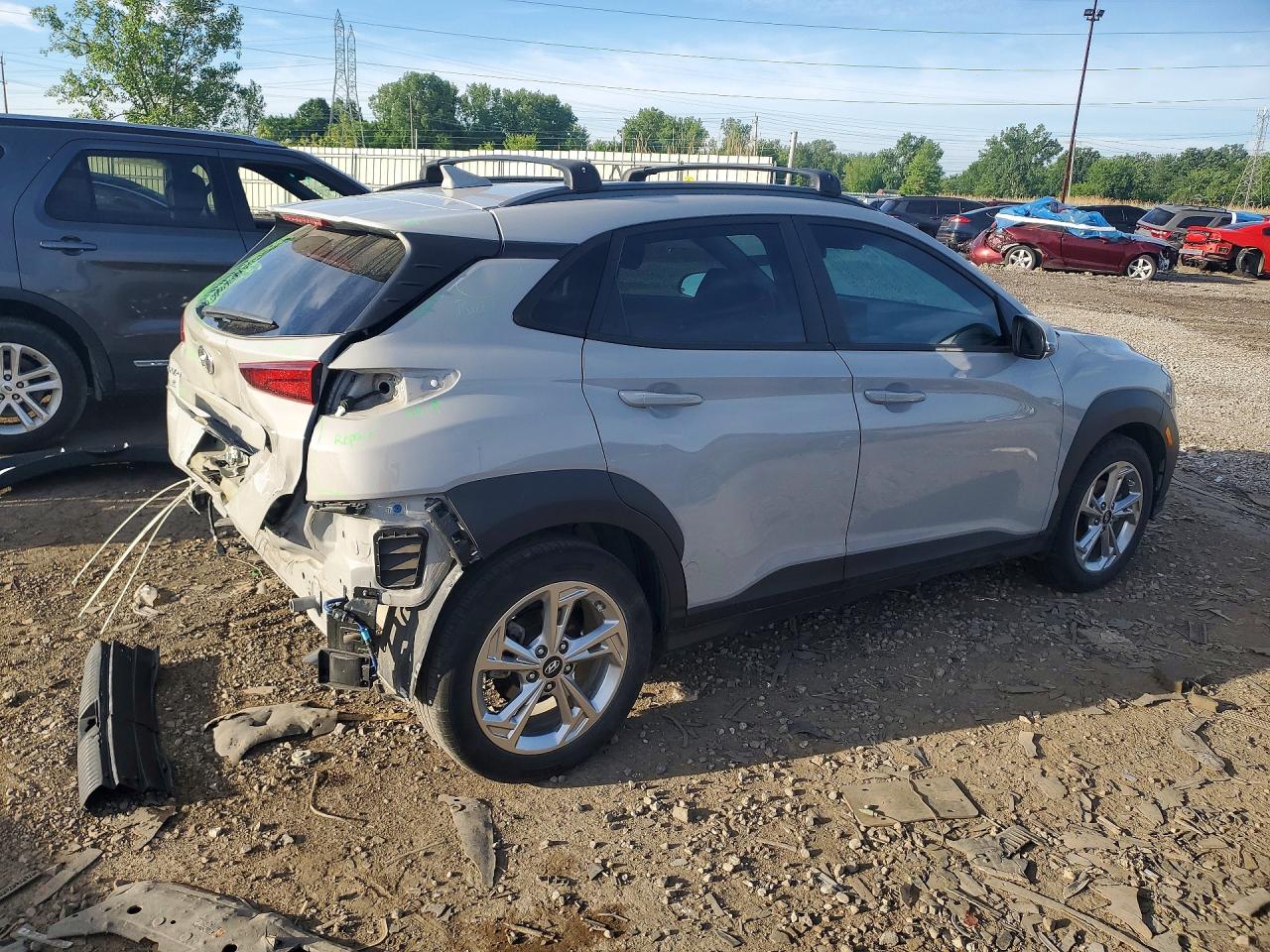 2022 Hyundai Kona VIN KM8K32AB4NU863777 COPART salvage auction — Rear End, St - Salvage Title, sold $5,200 on 2026-07-10 (photo 3)