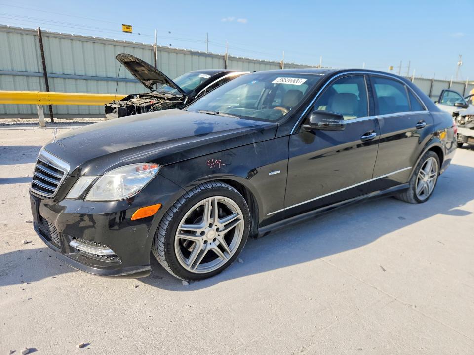 2012 Mercedes-benz E-klasse VIN WDDHF5KB8CA555537 COPART salvage auction — SIDE, TX - SALVAGE VEHICLE TITLE, sold $3,650 on 2026-07-31 (photo 1)