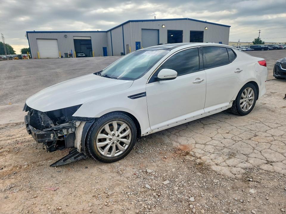 2015 Kia Optima VIN 5XXGN4A74FG438840 COPART salvage auction — FRONT END, Ok - Cert Of Title-Salvage (P), sold $1,150 on 2026-07-28 (photo 1)