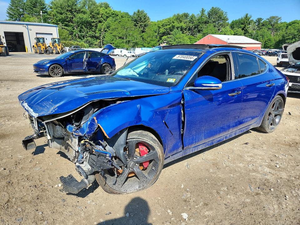 2020 Genesis G70 VIN KMTG74LE2LU042032 COPART salvage auction — FRONT END, Vt - Certificate Of Title (P), sold $2,150 on 2026-07-20 (photo 1)