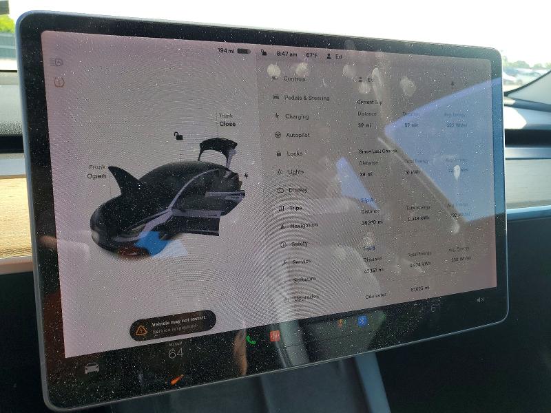 2021 Tesla Model 3 VIN 5YJ3E1EA8MF913327 COPART salvage auction — SIDE, Mo - Salvage Certificate Of Title, sold $5,500 on 2026-07-20 (photo 9)