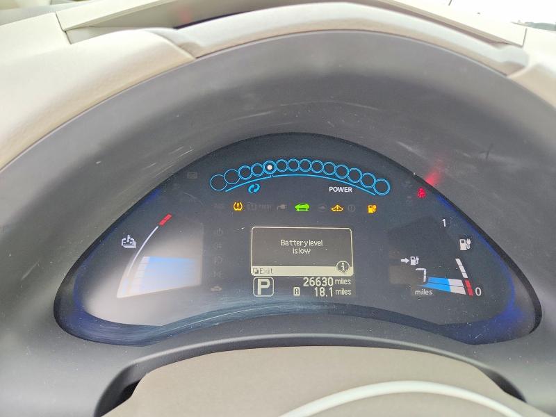 2012 Nissan Leaf VIN JN1AZ0CP1CT023831 COPART salvage auction — REAR END, Ca - Salvage Certificate, sold $425 on 2026-07-08 (photo 9)