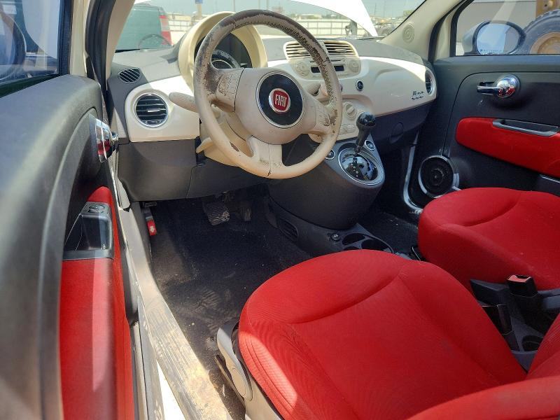 2013 Fiat 500 VIN 3C3CFFAR8DT575309 COPART salvage auction — FRONT END, Tx - Salvage Vehicle Title, sold $425 on 2026-08-05 (photo 8)