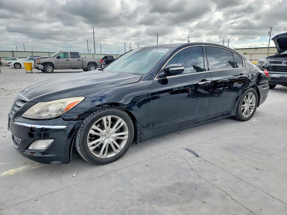 2013 Hyundai Genesis VIN KMHGC4DD6DU256681 COPART salvage auction — FRONT END, Tx - Certificate Of Title, sold $650 on 2026-07-21 (photo 1)