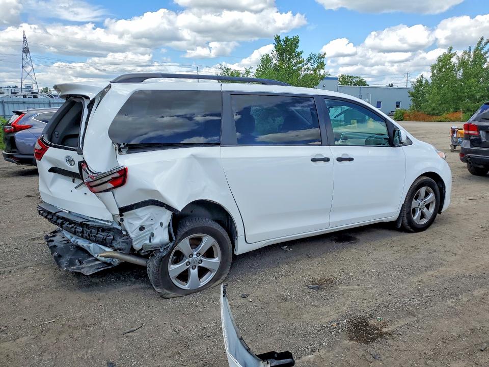 2017 Toyota Sienna VIN 5TDZZ3DC6HS850937 COPART salvage auction — REAR END, ON - PERMIT IRREPAIRABLE, sold $3,100 on 2026-07-28 (photo 3)