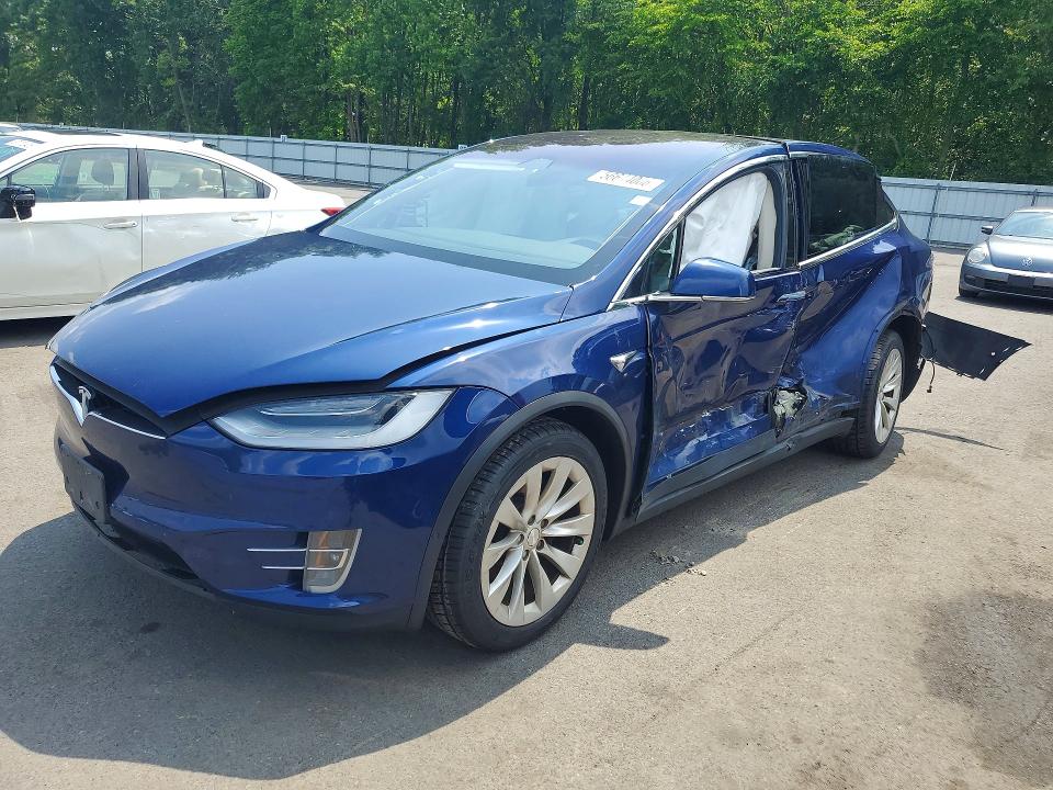 2018 Tesla Model x VIN 5YJXCAE22JF104143 COPART salvage auction — SIDE, Nj - Cert Of Title-Salvage, sold $550 on 2026-07-30 (photo 1)