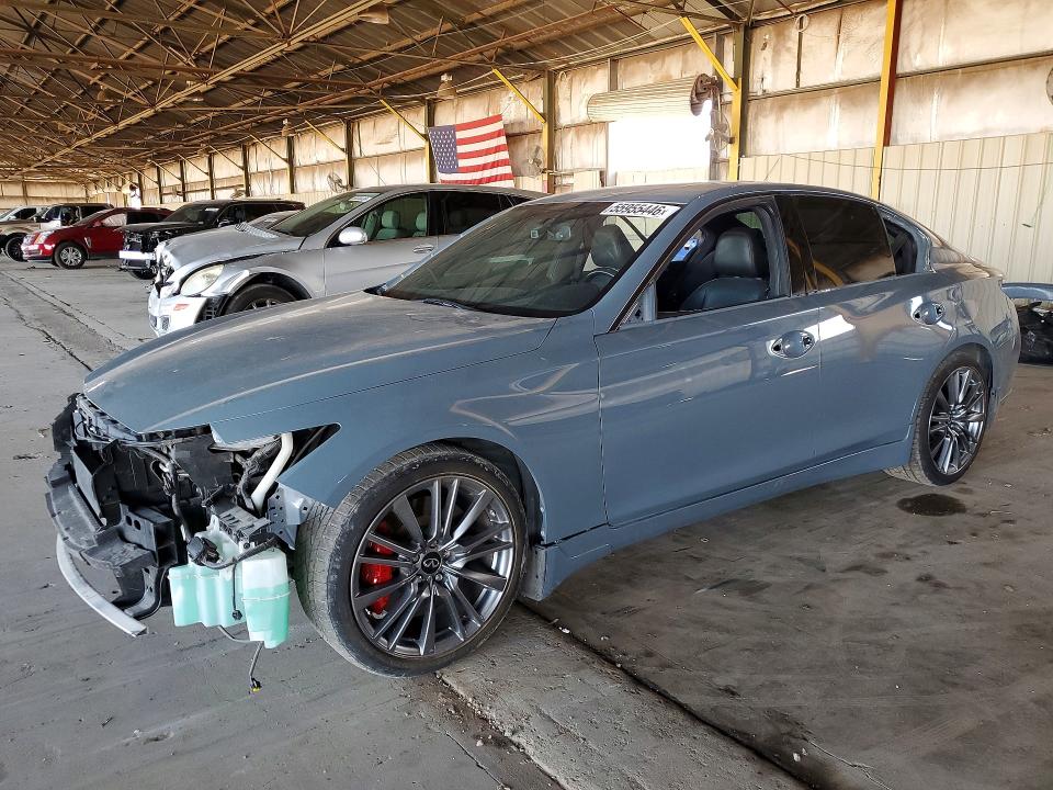 2021 Infiniti Q50 VIN JN1FV7DPXMM850425 COPART salvage auction — FRONT END, Az - Cert Of Title - Salvage, sold $5,700 on 2026-07-22 (photo 1)