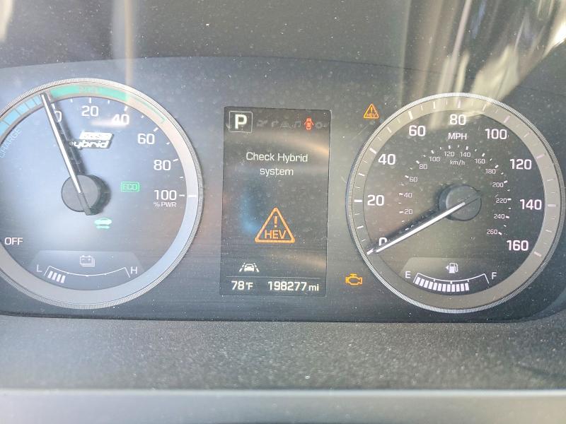 2017 Hyundai Sonata hybrid VIN KMHE54L21HA049222 COPART salvage auction — FRONT END, CA - SALVAGE CERTIFICATE, sold $875 on 2026-07-10 (photo 9)