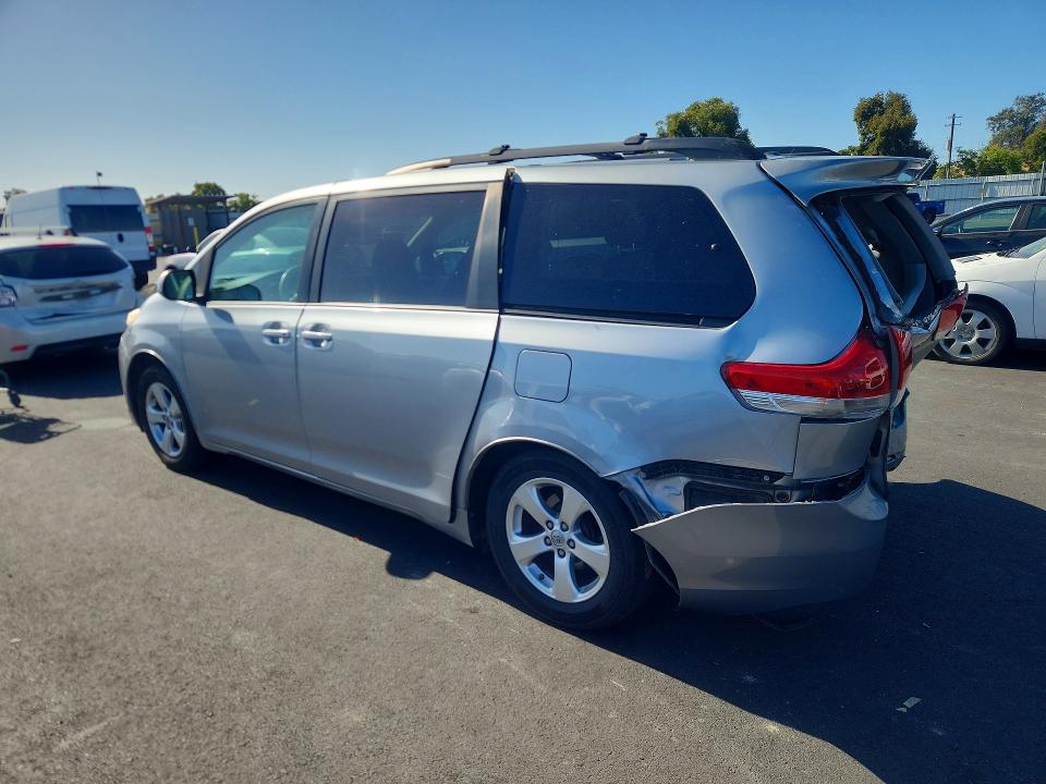 2013 Toyota Sienna VIN 5TDKK3DC2DS355621 COPART salvage auction — REAR END, Ca - Salvage Certificate, sold $1,600 on 2026-07-27 (photo 2)