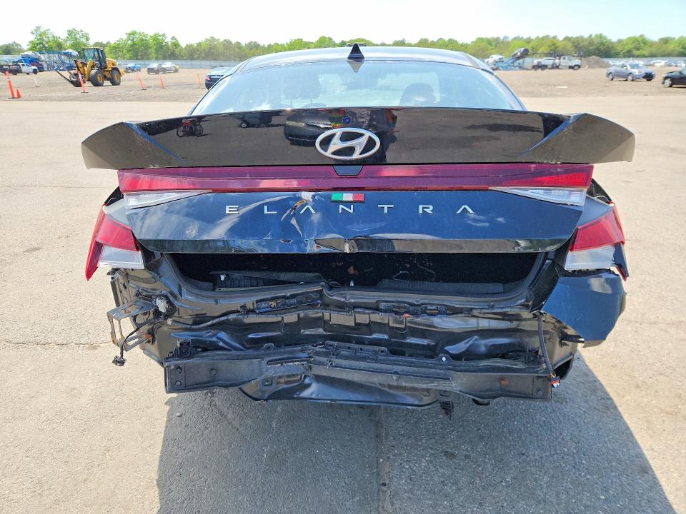 2021 Hyundai Elantra VIN KMHLL4AG5MU105165 COPART salvage auction — REAR END, Ny - Mv-907A Salvage Certificate, sold $2,800 on 2026-07-13 (photo 6)